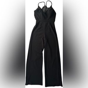 Cocktail Party Jumpsuit Lace Open Back - Women’s Small